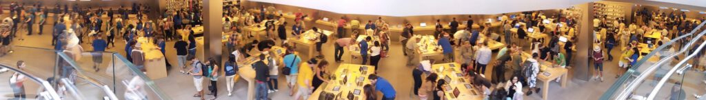 Apple store, 5th Ave, NYC. Taken with an Android phone