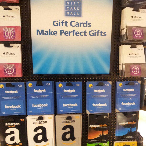 Facebook credits in the grocery store