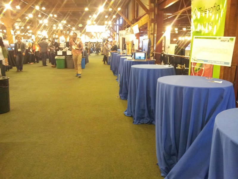 An empty alley at disrupt while Zuck is in the…