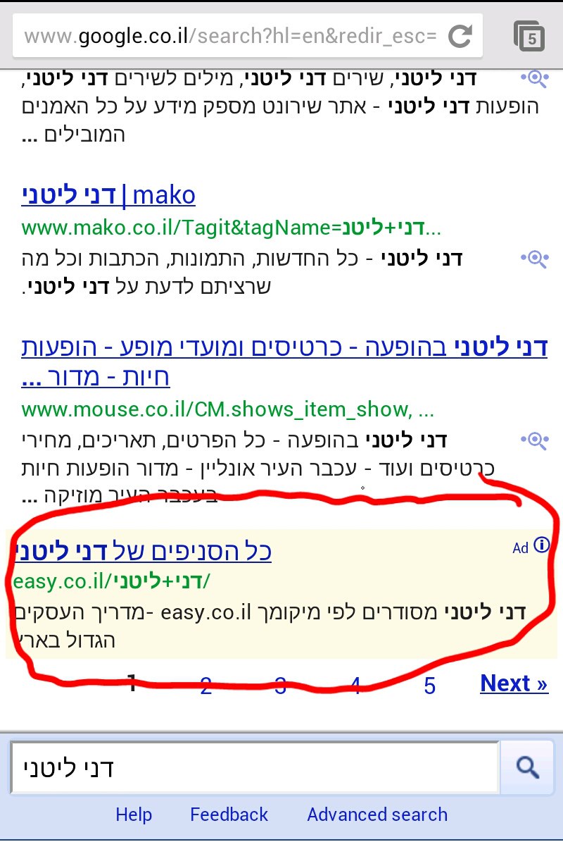 כל הסניפים של דני ליטני. שימוש מושכל בגוגל אדס