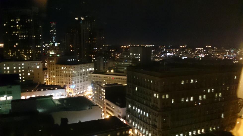 One night, one day. It was a pleasure, SF -…