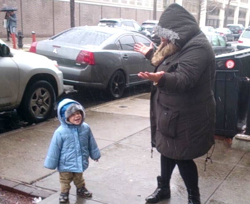 שלג ראשון לעומר, ניו יורק :)