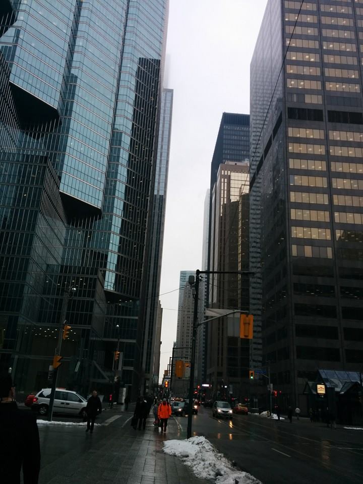 Home, after a beautiful layover in snowy Toronto