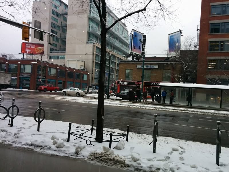 Home, after a beautiful layover in snowy Toronto