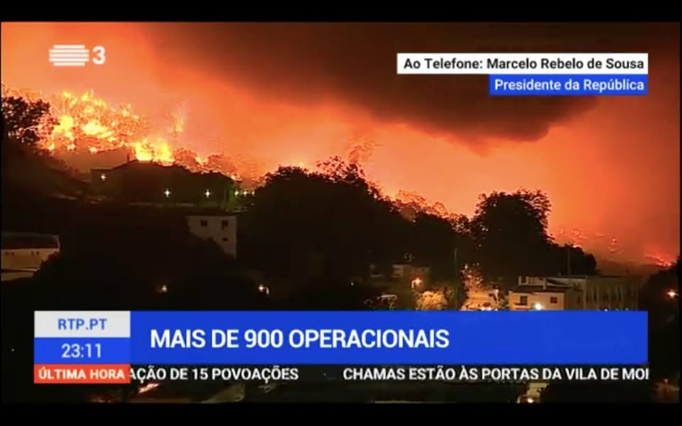 עדכון מלילה דרמטי בפורטוגל, ומעיירה יפהפיה ושלווה בשם מונשיק, שמתפללת…